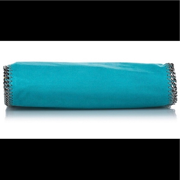 STELLA McCARTNEY Turquoise Falabella Fold-Over Bag!! - Picture 4 of 16